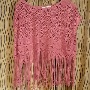 Dusty rose pink shawl